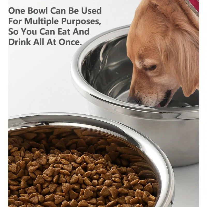KEMORELA Large Stainless Steel Dog Bowls – Food & Water Dishes Stainless Steel Dog Bowl Axl