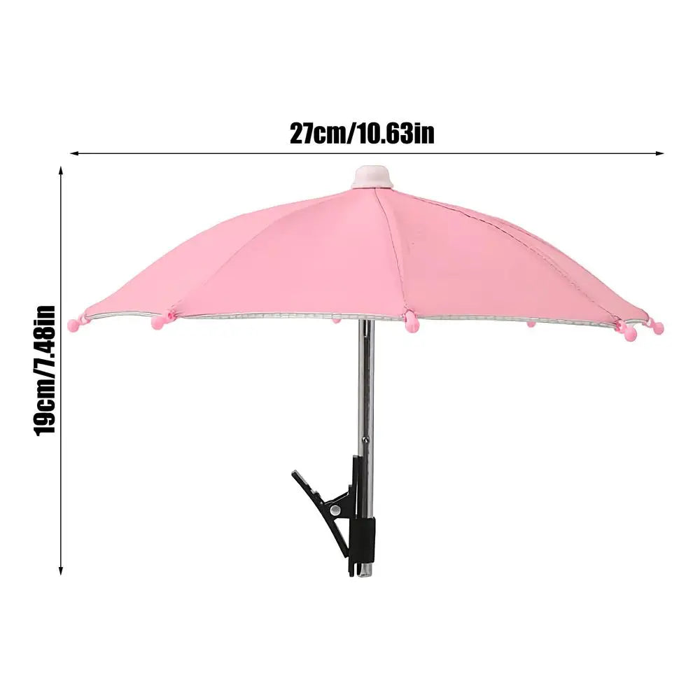 Phone Umbrella Sunshade Clip – UV & Glare Shield for Outdoors Phone Sunshade Clip Axl Pink
