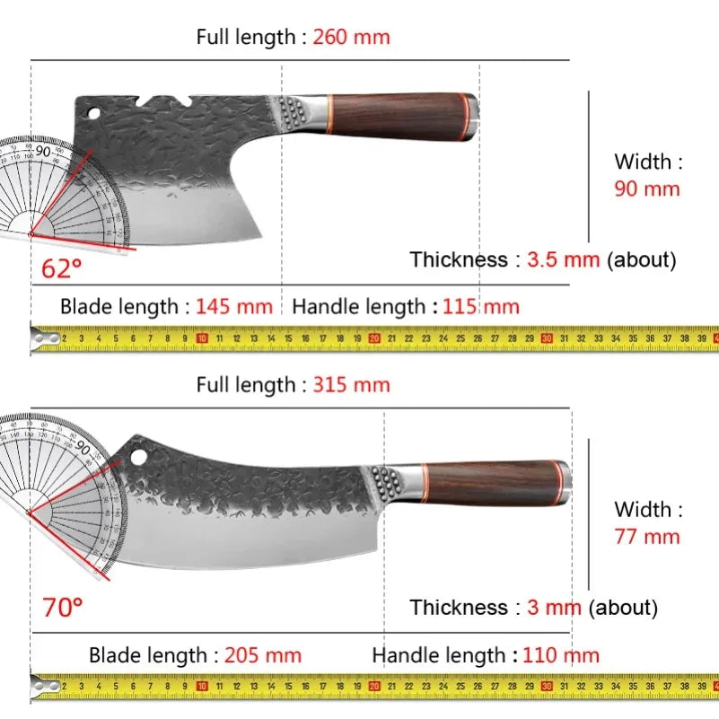 Hand Forged Stainless Steel Meat Cleaver | BBQ Butcher Knife Meat Cleaver Knife Axl