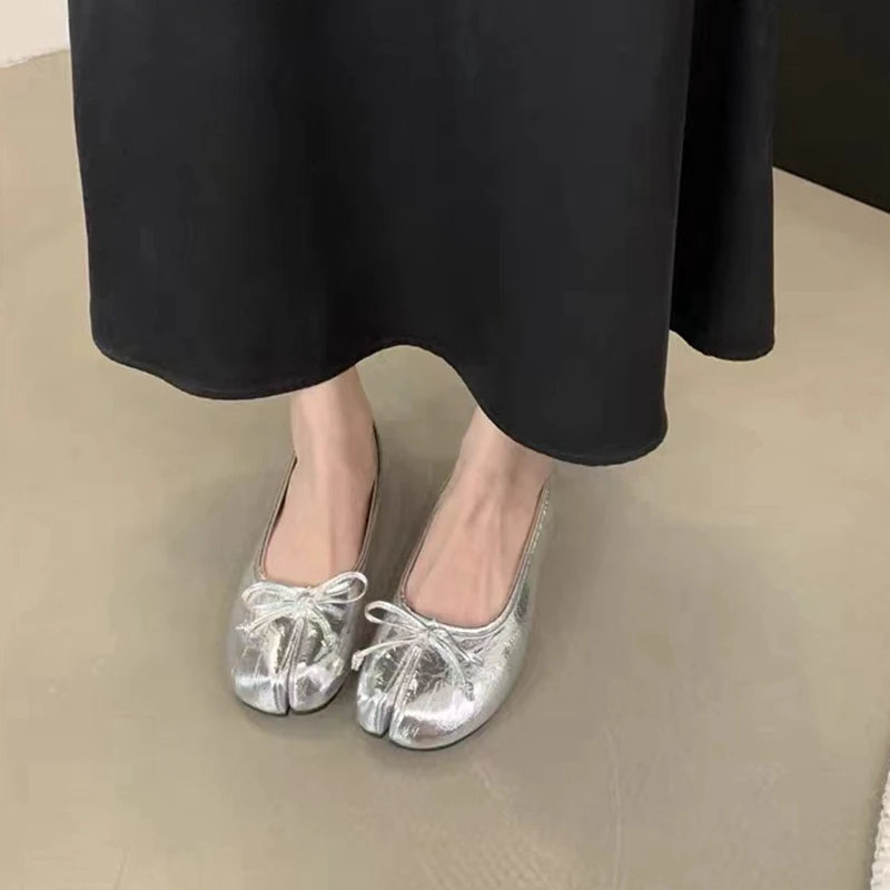Women's Bow Knot Ballet Flats – Slip-On Loafer Casual Shoes Ballet Flats Axl