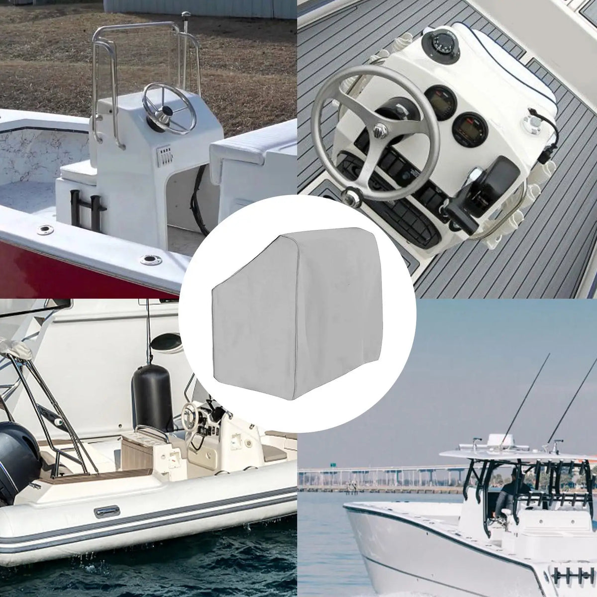 Marine Waterproof Boat Center Console Cover – 600D Polyester Boat Console Cover Axl