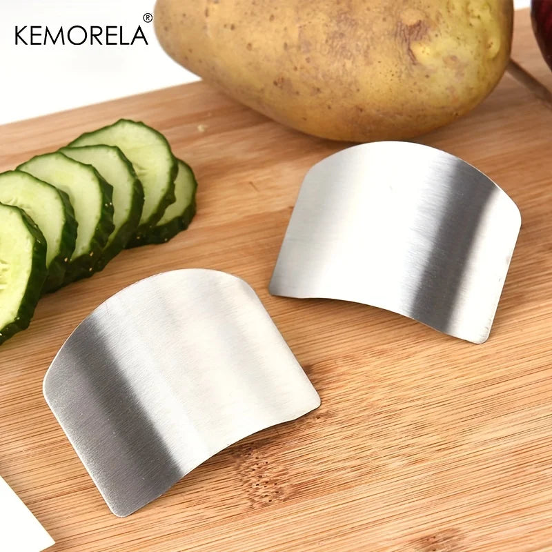 KEMORELA Stainless Steel Vegetable Cutter with Finger Guard Kitchen Safety Tool Axl
