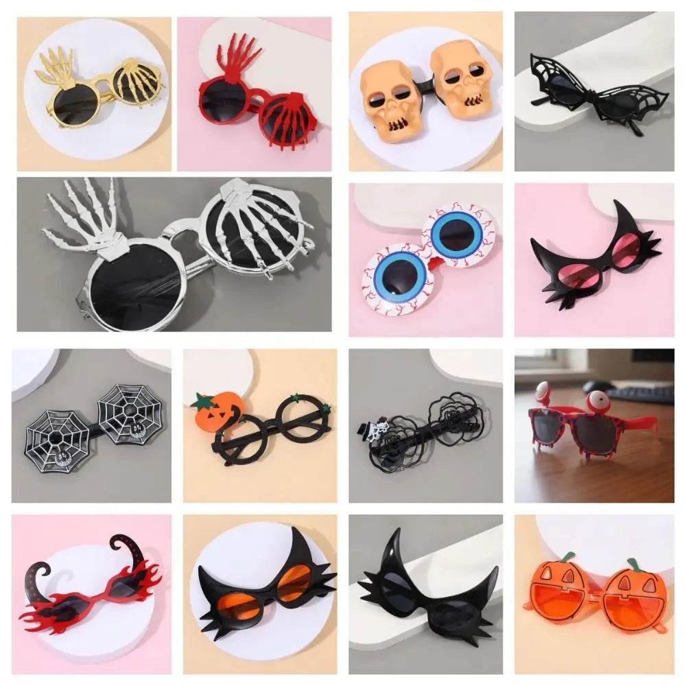 Skeleton Hand Halloween Costume Sunglasses | Spider Web Frame Costume Eyeglasses Axl