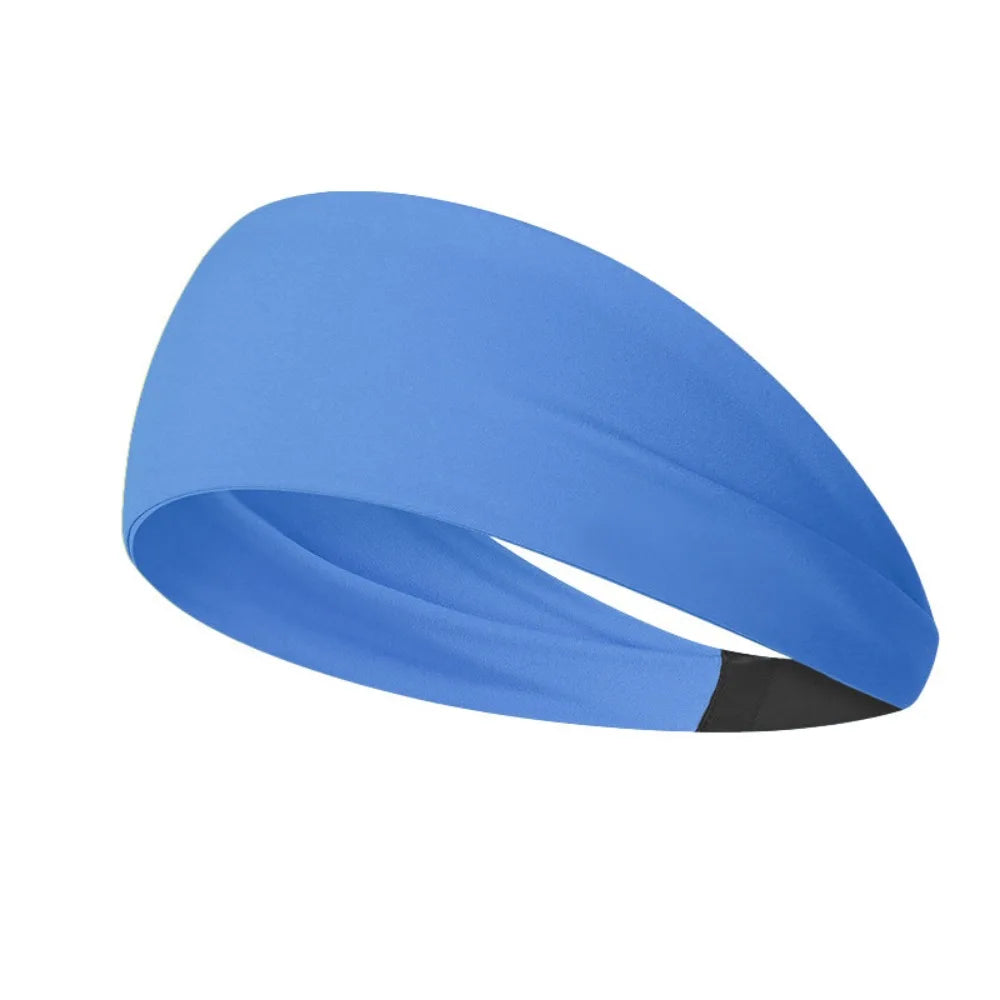 Women's Quick-Dry Moisture-Wicking Workout Headband Stretchy Sports Headband Axl Denim blue