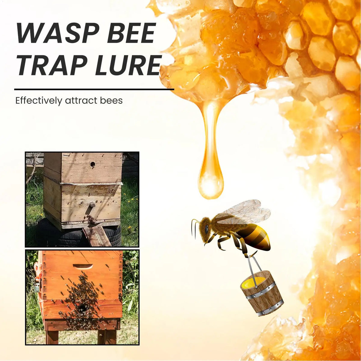 100ml Bee Attractant Spray – Wood Bee Trap Lure All Seasons Bee Trap Lure Spray Axl