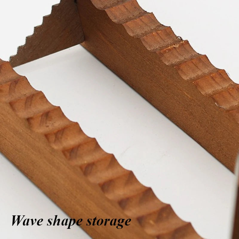 Wooden Record & CD Storage Rack – Nordic Desktop Display Stand Desktop Storage Rack Axl