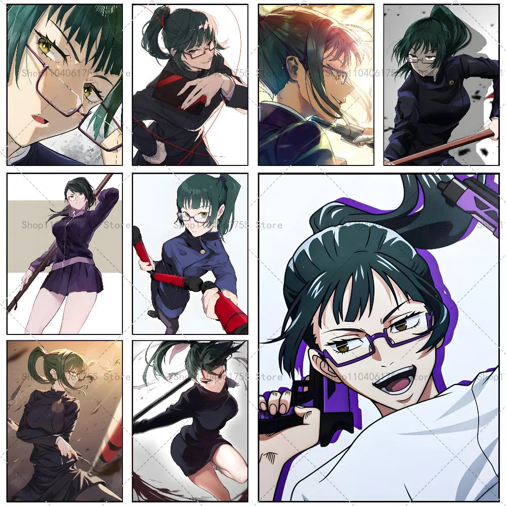 Jujutsu Kaisen Maki Zenin Anime Poster – Self-Adhesive Wall Art Anime Wall Poster Axl