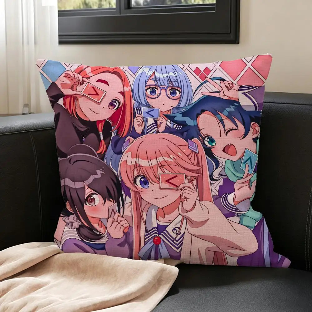 Anime Linen Cushion Cover Set – Sofa, Bed & Chair Pillow Case Linen Cushion Cover Axl