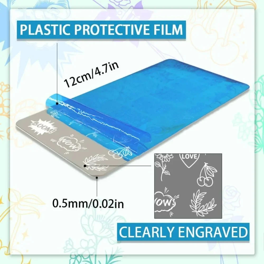 3-Piece Nail Stamping Plates – Comic, Snake & Rose Designs Nail Stamping Plates Axl