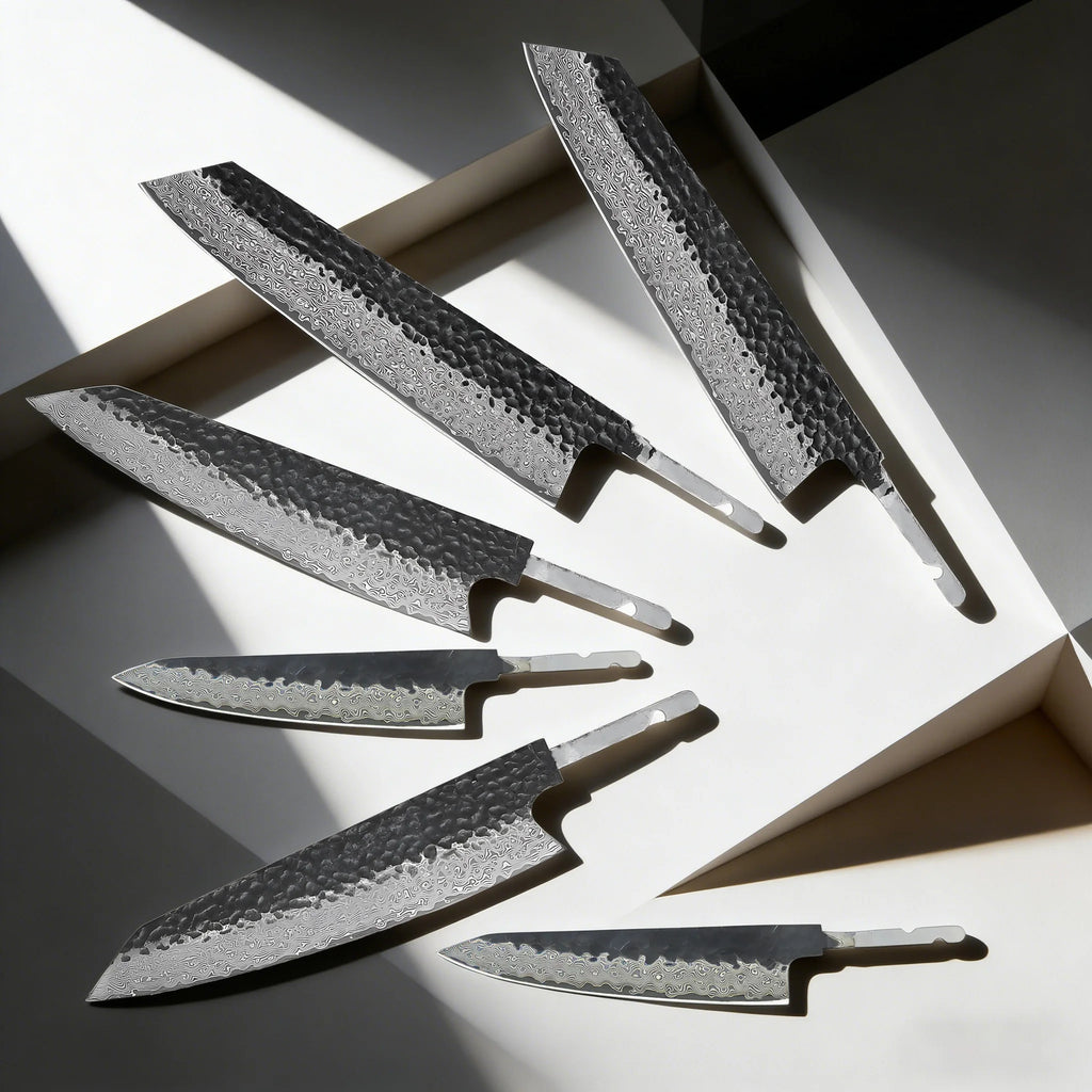 67-Layer Damascus Steel Blank Blade – DIY Sashimi Knife Damascus Knife Blank Axl