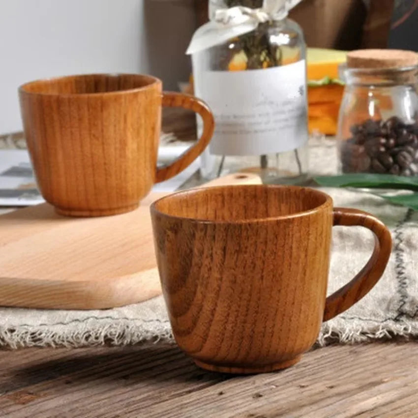 Handmade Natural Spruce Wooden Big Belly Cup – Rustic Drinkware Wooden Drinkware Mug Axl