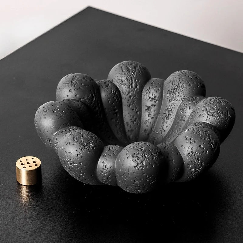 Cement Incense Diffuser Base | Nordic Modern Home Decor Ornament Incense Diffuser Base Axl Black