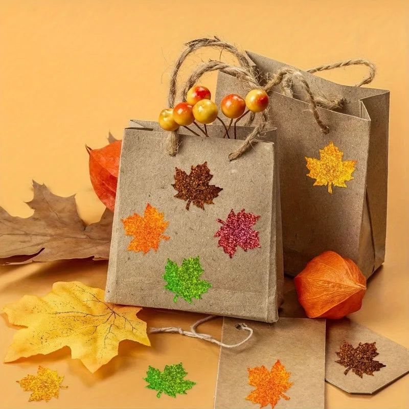 500 Maple Leaf Window Stickers – Reusable Autumn Decor Window Stickers Axl