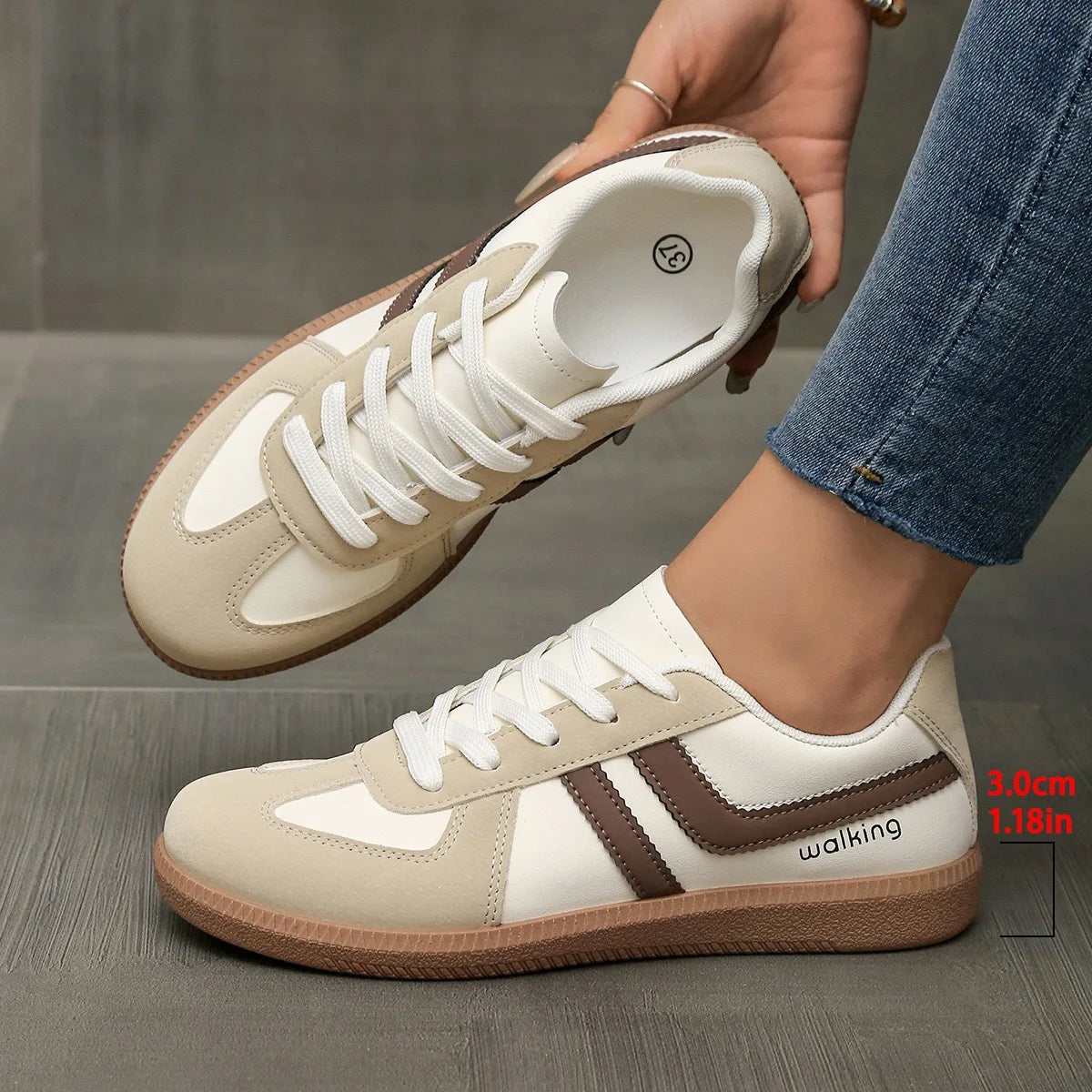 Women's Low Top Canvas Sneakers – Wide Toe Lace-Up Trainers
