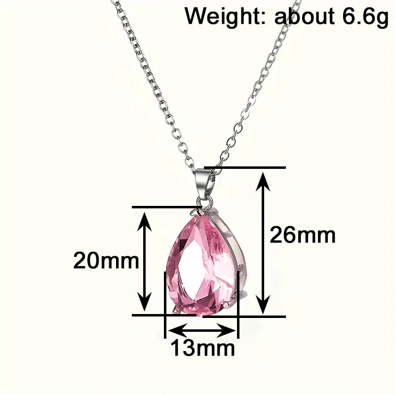Huitan Cubic Zirconia Pendant Necklace – Bridal & Wedding Pendant Necklace Axl