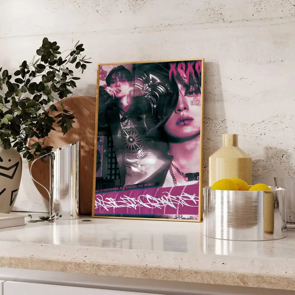 K-Pop Singer Wall Poster – Waterproof Self-Adhesive Mural Sticker Wall Mural Sticker Axl