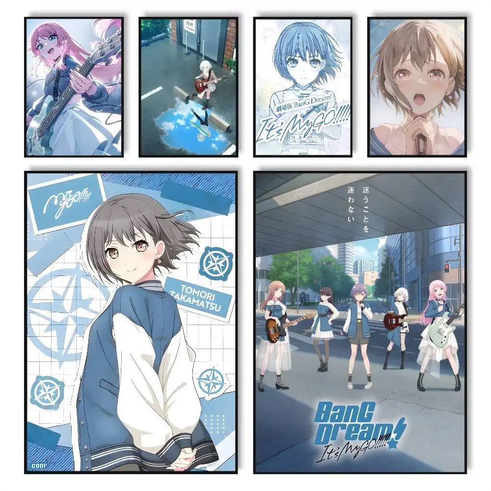 BanG Dream MyGO Anime Poster – HD Self-Adhesive Waterproof Wall Art Anime Wall Poster Axl