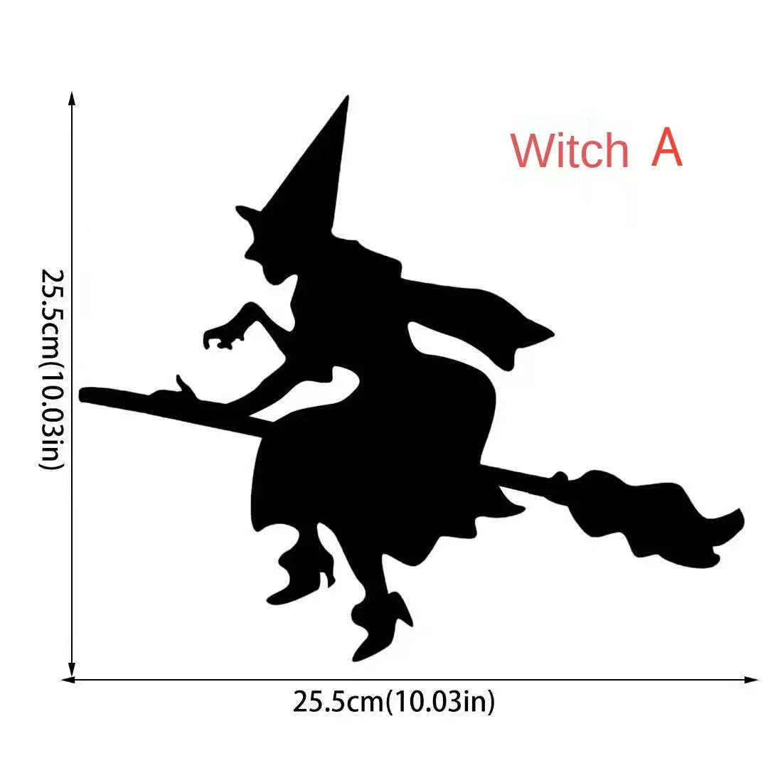 Halloween Static PVC Window Stickers – Witch & Ghost Decals Halloween Window Decals Axl A