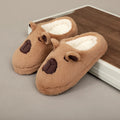 Brown Plush Animal Slippers – Soft Non-Slip Indoor House Shoes Indoor Slippers Axl Brown 44-45