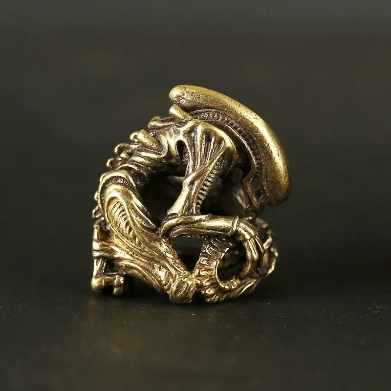 Pirate Skull Brass Knife Bead – Vintage EDC Paracord Pendant EDC Paracord Bead Axl