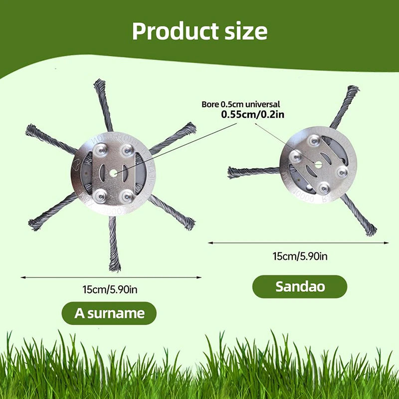 Steel Wire Grass Trimmer Head – Weed Remover Replacement Trimmer Replacement Head Axl