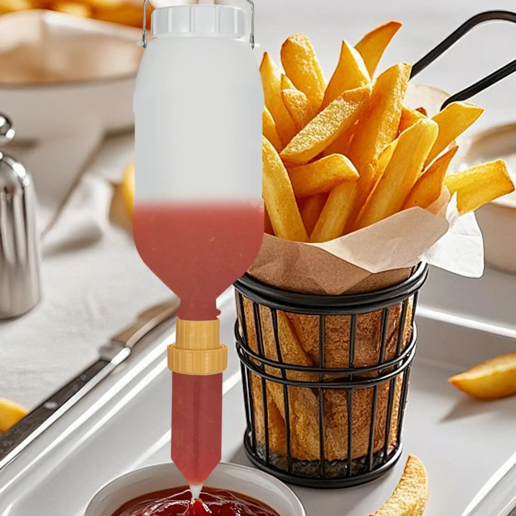 2.5L Hangable Sauce Dispenser – Leak-Proof Refillable Condiment Condiment Dispenser Axl