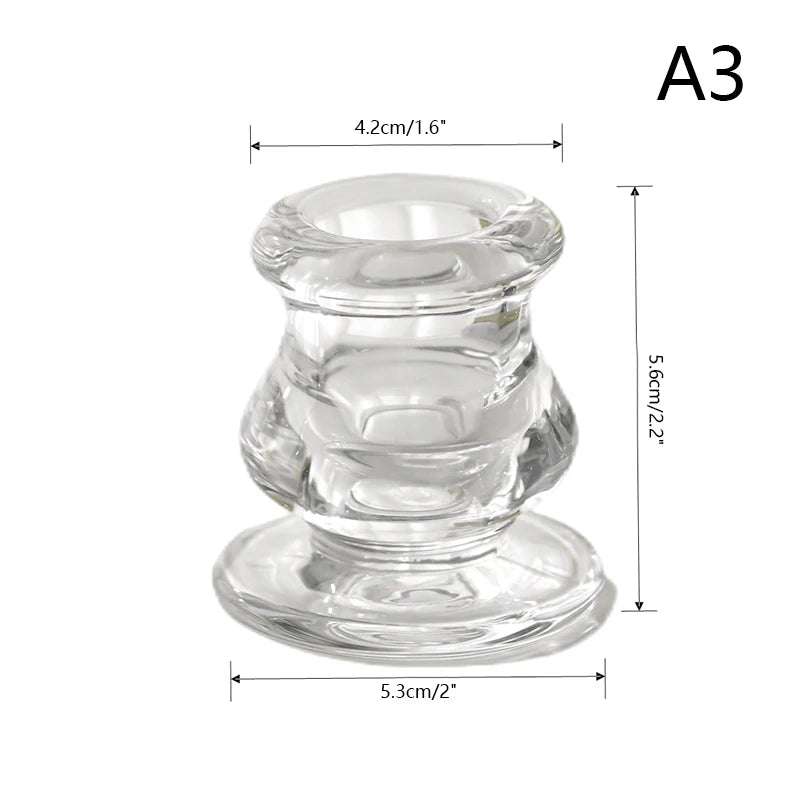 Nordic Glass Candle Holder – Wedding & Home Décor Candlestick Glass Candle Holder Axl A3