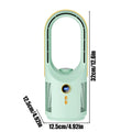 Portable Bladeless Desk Fan USB Rechargeable 1800mAh Night Light Bladeless Desk Fan Axl Green