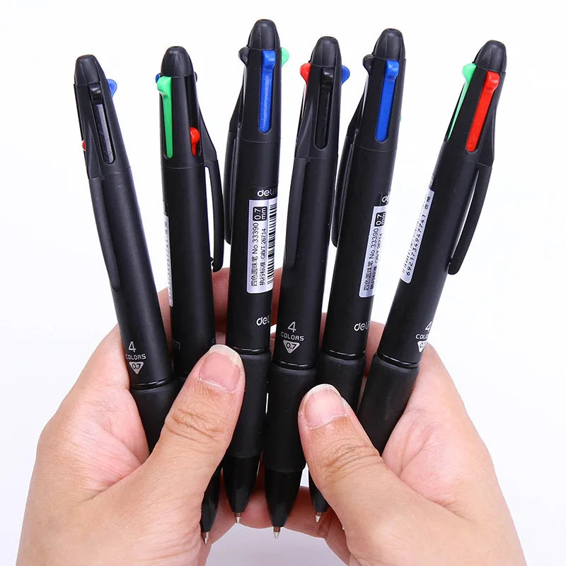 5-Pack 4-Color Ballpoint Pens 0.7mm – School & Office Writing Multicolor Ballpoint Pen Axl