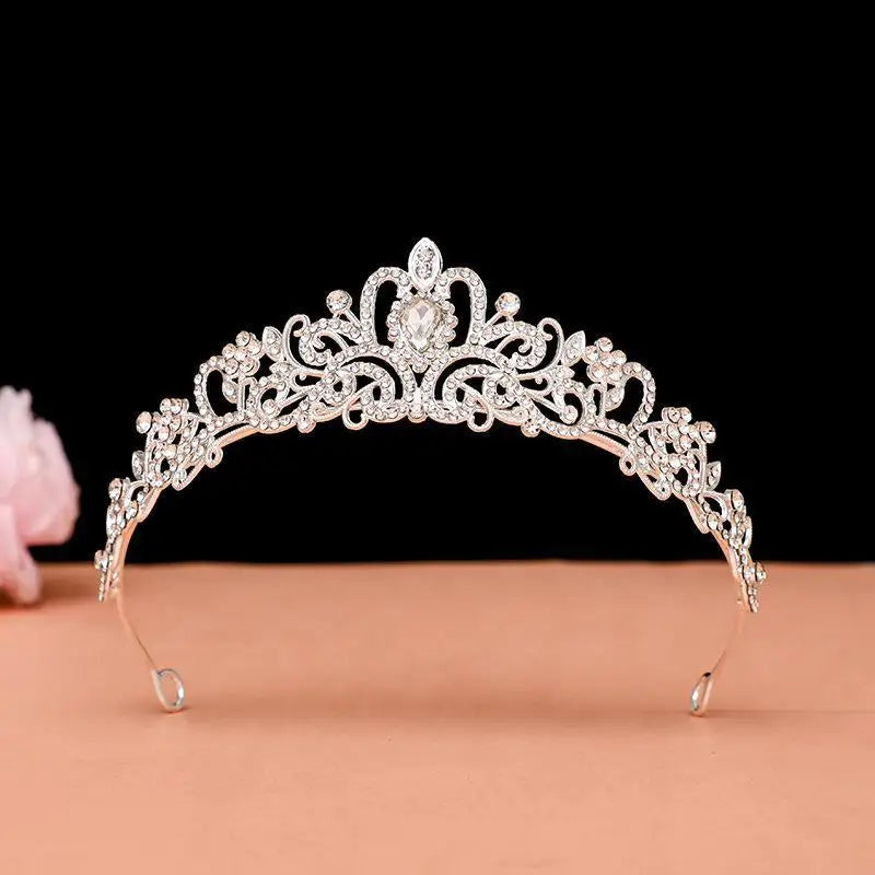 Luxury Diamond Crown Tiara – Bridal Wedding Princess Headpiece Bridal Crown Tiara Axl