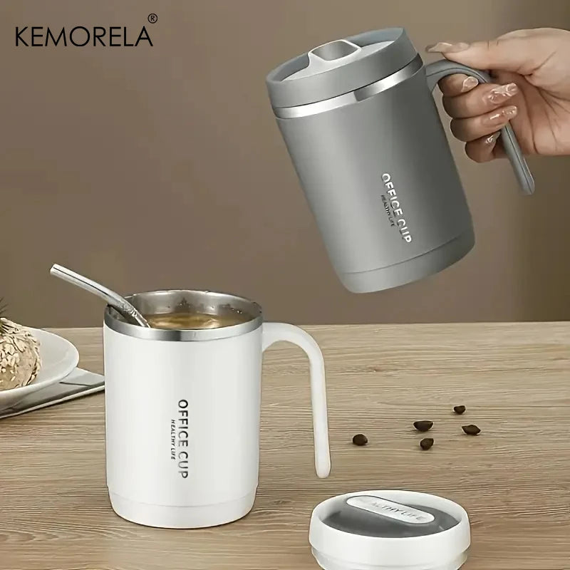 KEMORELA 17oz Insulated Stainless Steel Tumbler | Lid & Straw Insulated Tumbler Axl