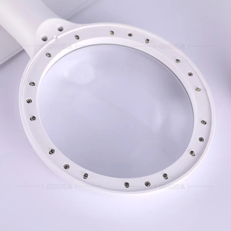 120mm Handheld Magnifying Glass with 14 LED Lights LED Magnifying Glass Axl