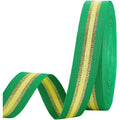 25 Yards Glitter Stripe Polyester Ribbon – 1 Inch Flat Green Craft Ribbon Axl AECH04-18138