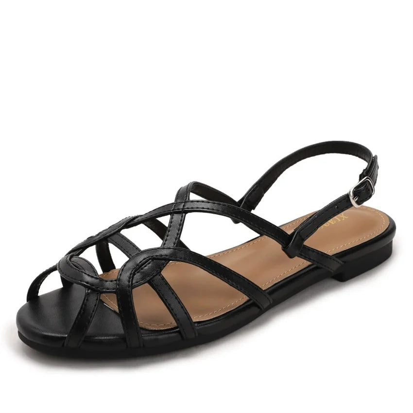 Women's Roman Flat Sandals – Casual Summer Gladiator Shoes Flat Sandals Axl Hei 41
