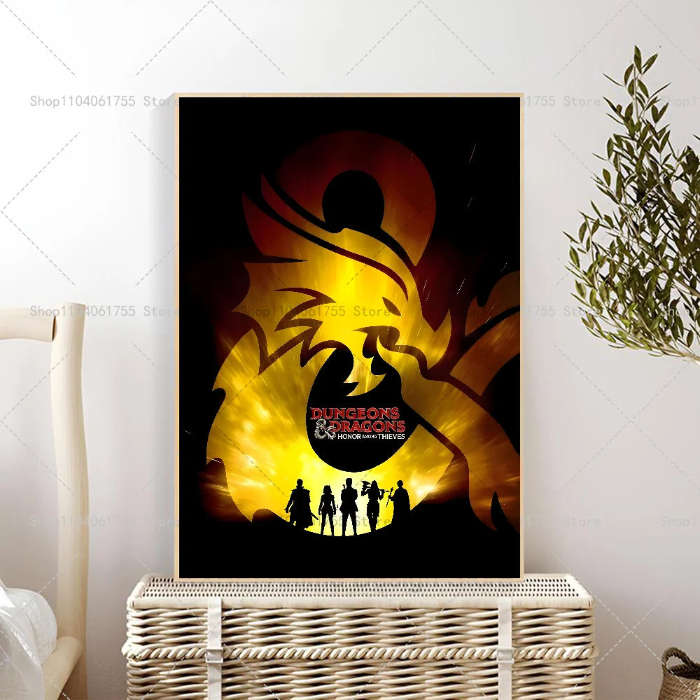 Dungeons & Dragons Wall Poster – Self-Adhesive Waterproof Sticker Wall Art Poster Axl z3 21x30cm No Frame
