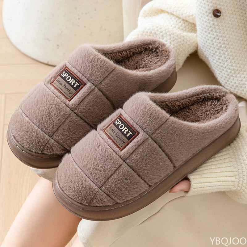 YBQJOO Winter Indoor Slippers – Warm Plush Non-Slip Home Shoes Indoor Slippers Axl