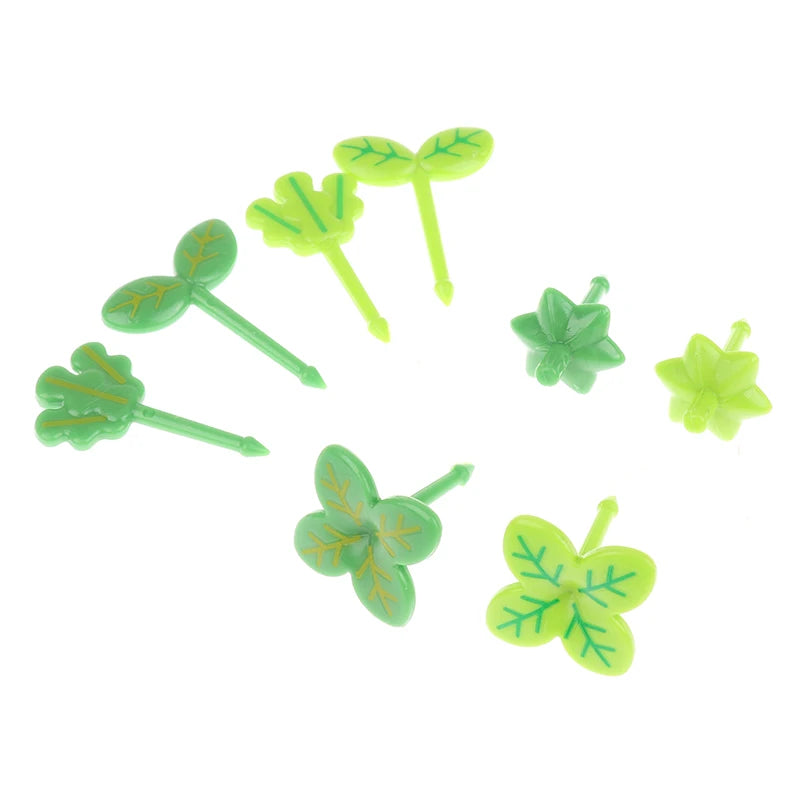 8-Piece Mini Fruit Forks – Leaf Cake & Salad Picks for Kids Mini Food Picks Axl ONESIZE