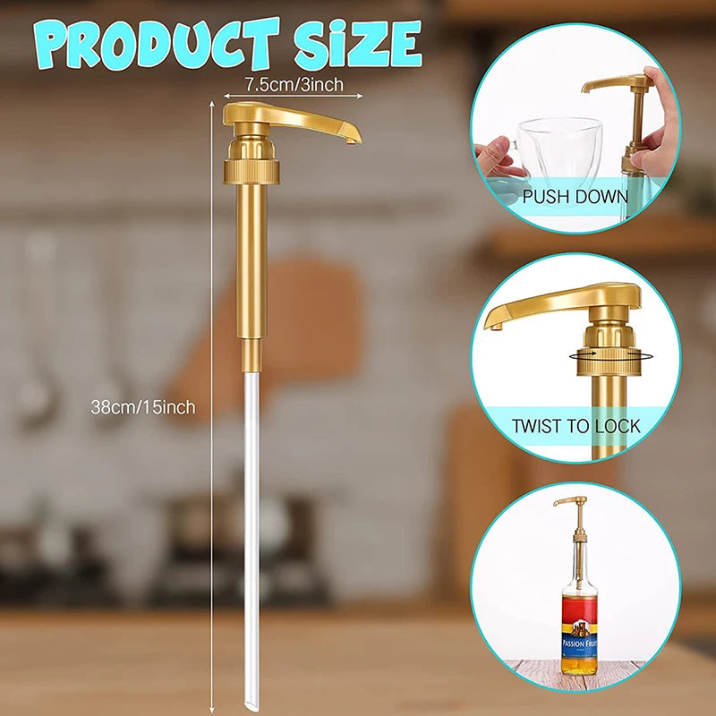 750ml Syrup Pump Dispenser – 10ml Dose, Food-Grade PP Syrup Pump Dispenser Axl