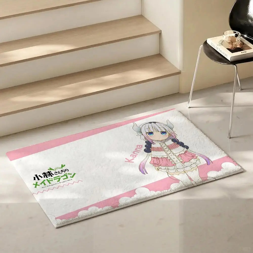 Miss Kobayashi's Dragon Maid Anime Flannel Rug – Non-Slip Mat Anime Area Rug Axl