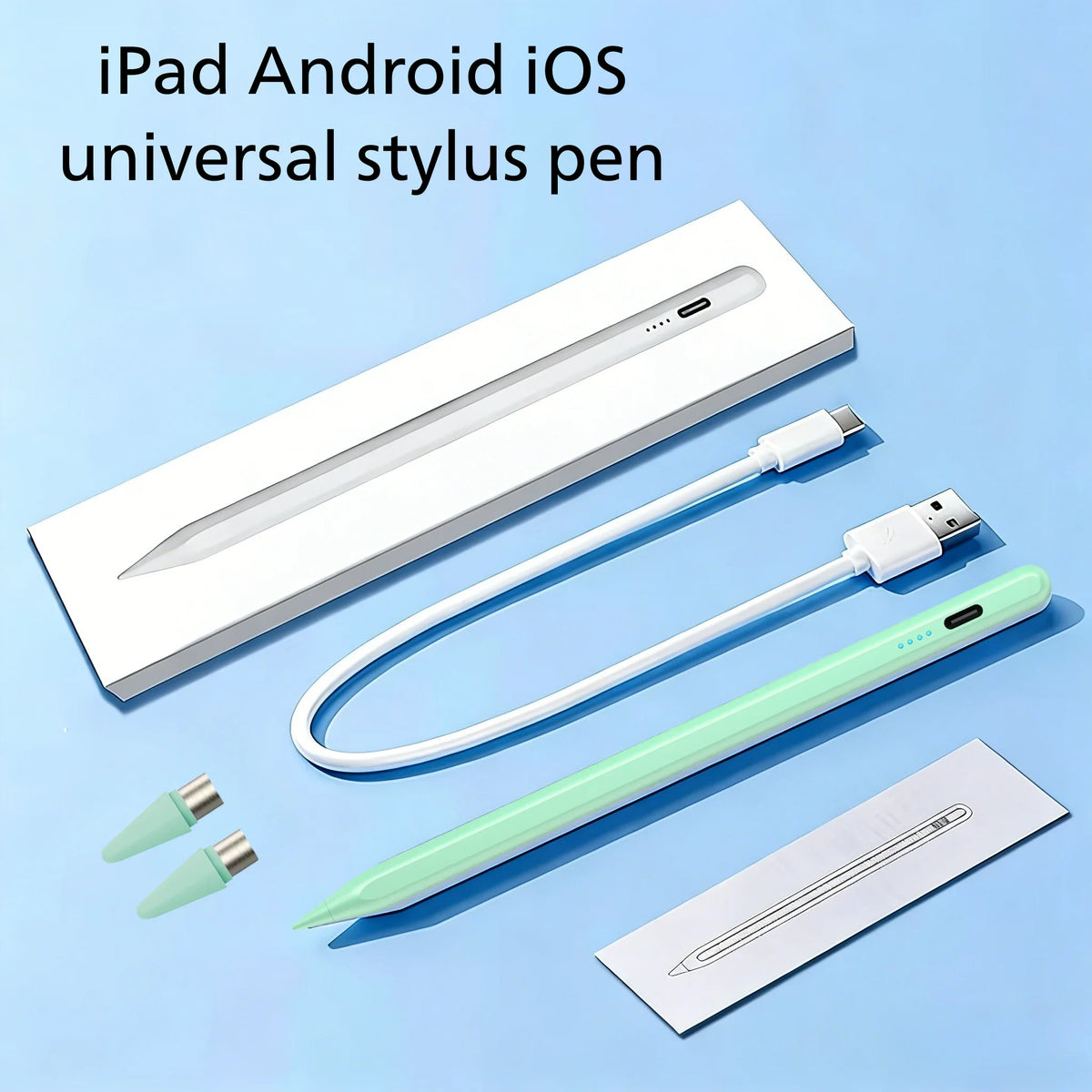 Universal Stylus Pen with Power Display – iPad, Tablet & Phone Tablet Stylus Pen Axl ZP4-Green-01