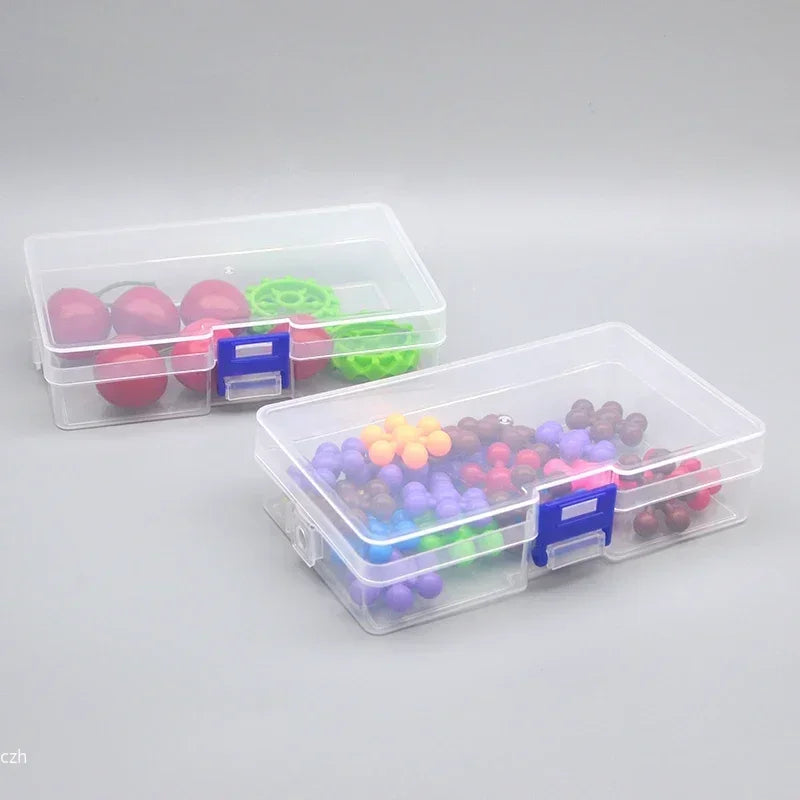 5-Pack Clear Plastic Storage Boxes – Small Item Organizer Plastic Storage Boxes Axl