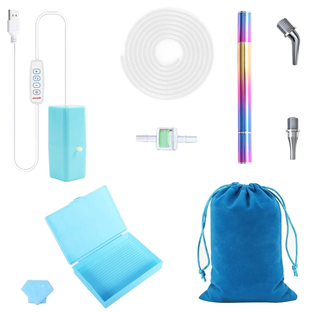 Electric Vacuum Diamond Painting Pen Kit – USB Suction Tool Diamond Painting Tool Axl Blue-D
