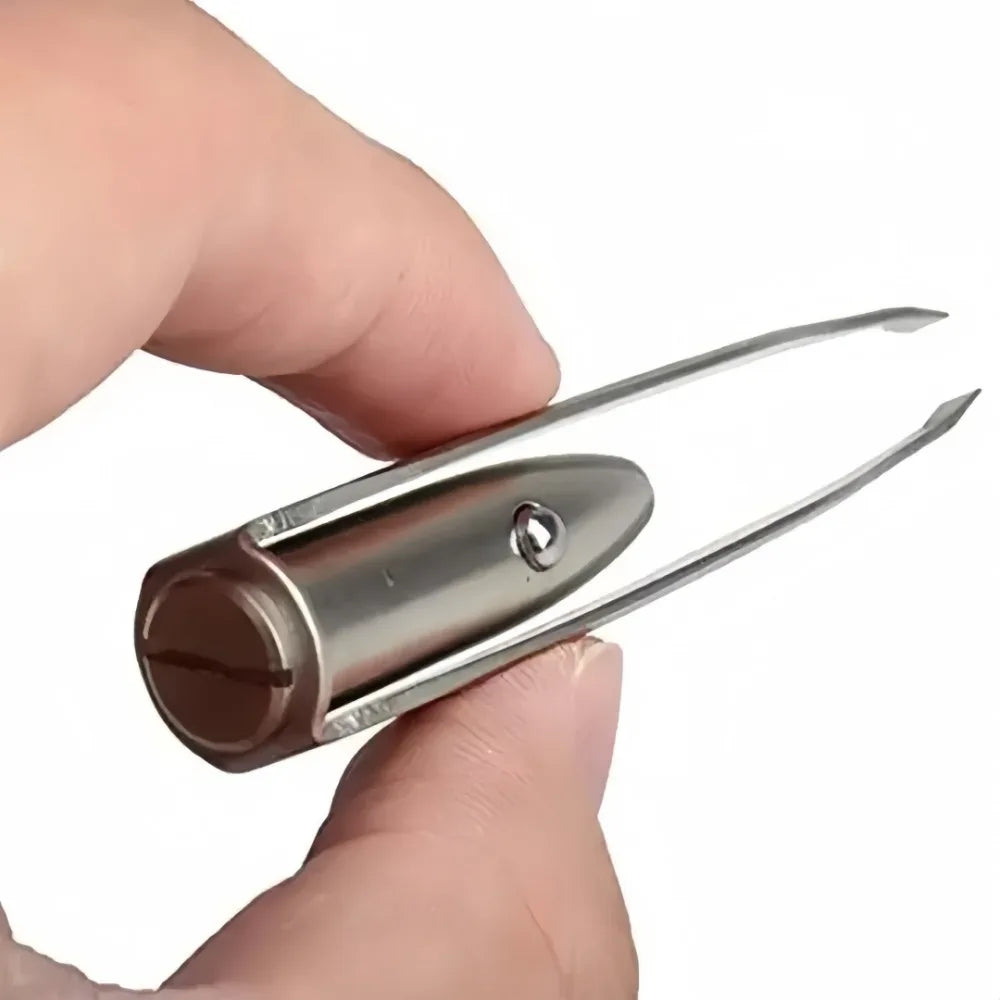 LED Light Eyebrow Clip – Stainless Steel Precision Tweezers Eyebrow Tweezers Axl