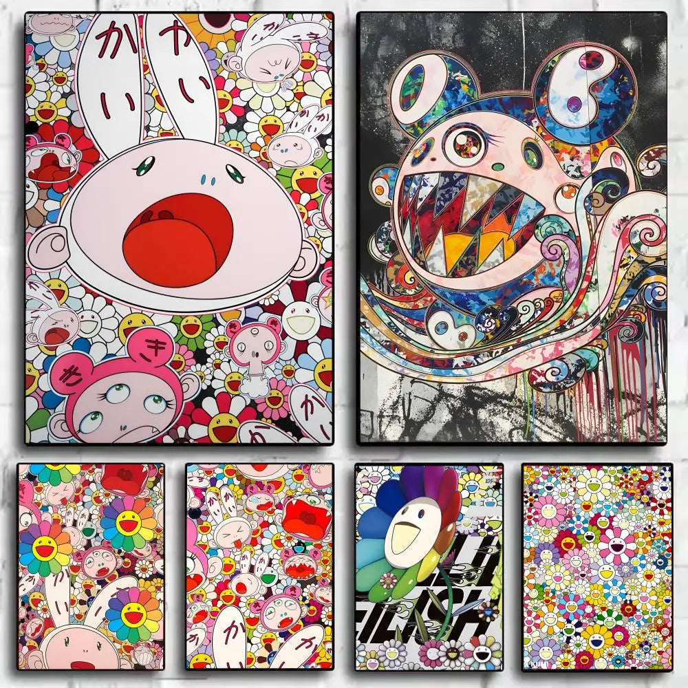 Murakami-Style Art Poster – Self-Adhesive Wall Sticker Decor Wall Art Poster Axl