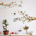 Chinese Vintage Bird Tree Branch Wall Stickers – 4 Pc Decal Set Wall Decal Stickers Axl Default Title
