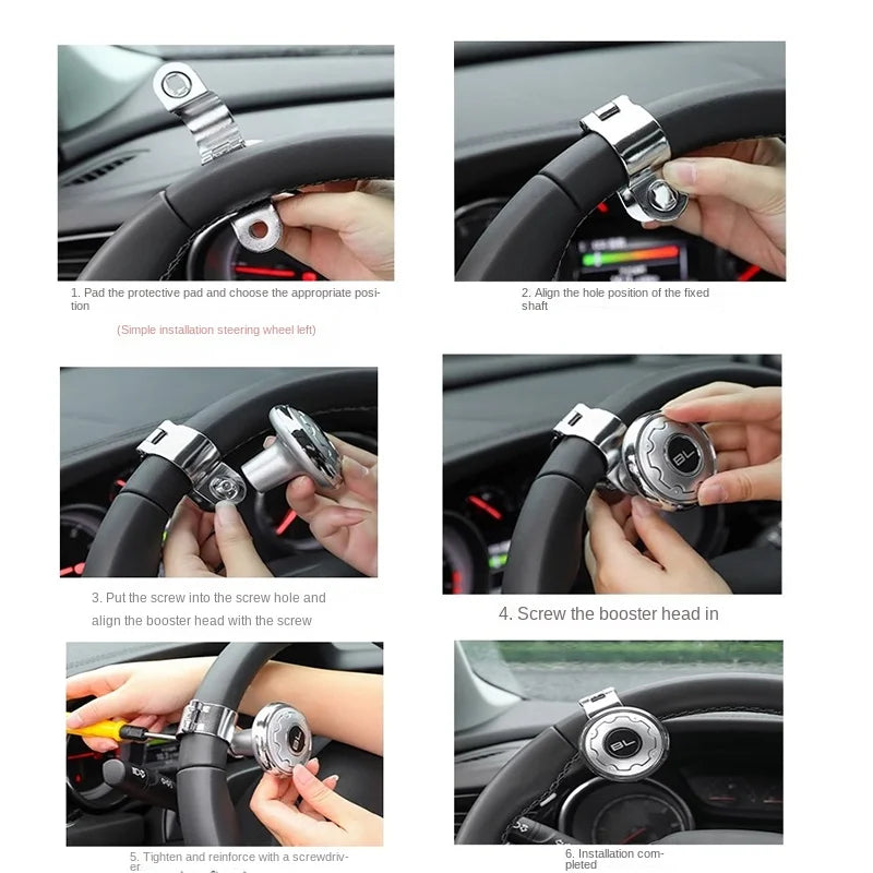 Steering Wheel Spinner Knob – Universal Car Booster Ball Steering Wheel Spinner Axl