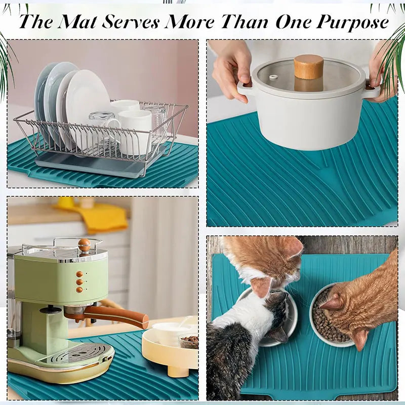 Silicone Dish Drying Mat – Anti-Slip & Heat-Resistant Drain Pad Silicone Drain Mat Axl