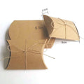 50 Kraft Paper Pillow Boxes – Wedding & Party Gift Candy Boxes Gift Pillow Boxes Axl Kraft Paper 9x7x3cm