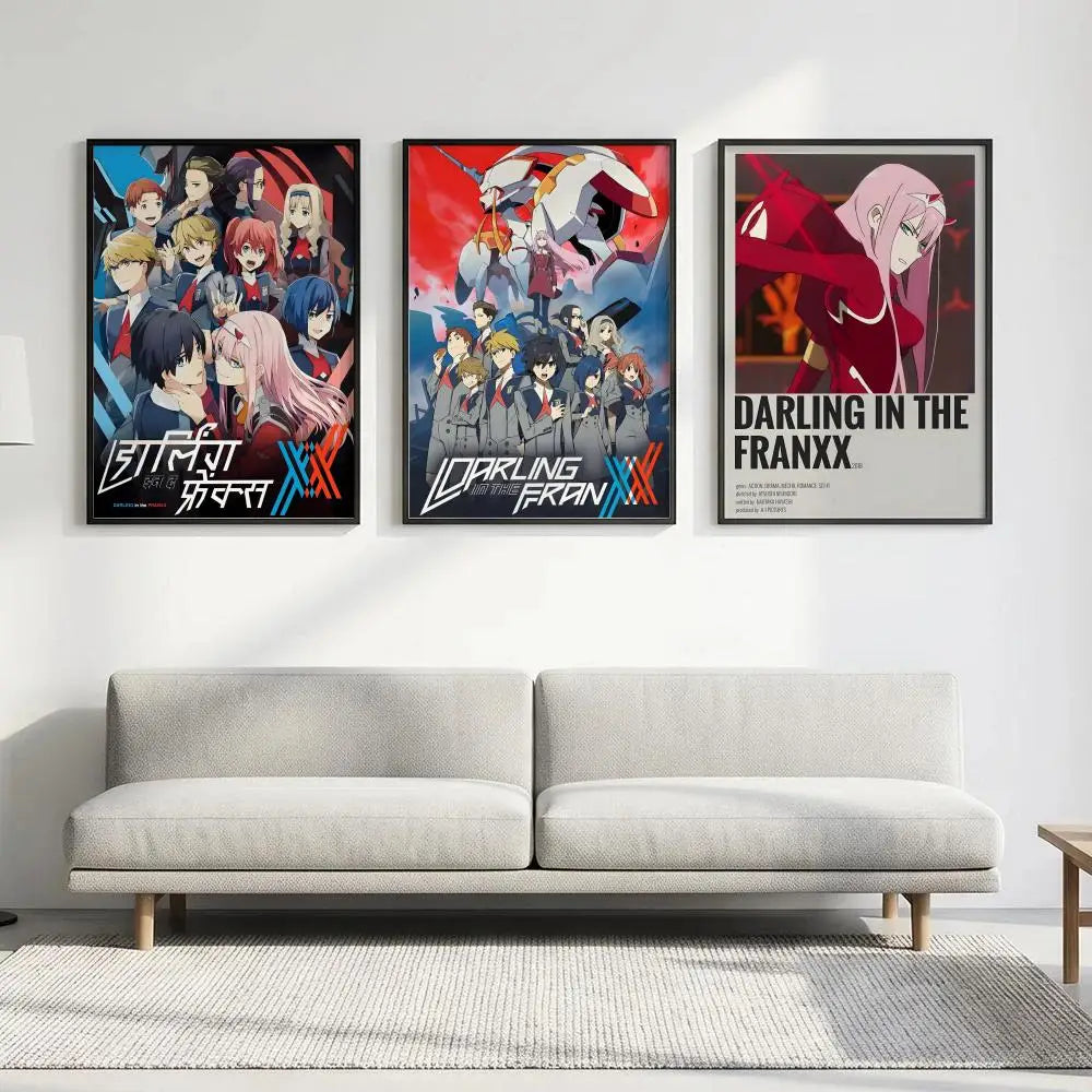 Darling in the Franxx Anime Poster HD Waterproof Wall Art Anime Wall Poster Axl