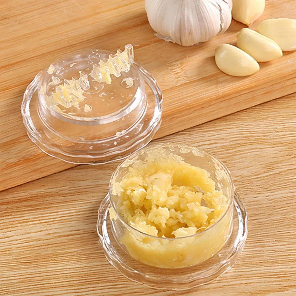 2-Pc Manual Garlic Grinder Twisting Press – Kitchen Gadget Garlic Press Axl